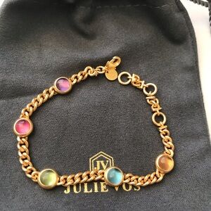 NWOT Julie Vos Gold Multi-Color Bracelet